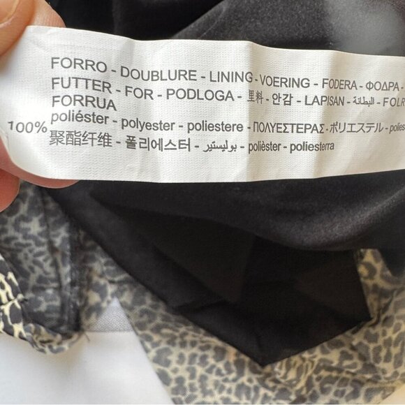 Zara Dress Leopard Animal Print Tulle Tiered Skirt Mesh Short Sleeve Sz L - Picture 5 of 16